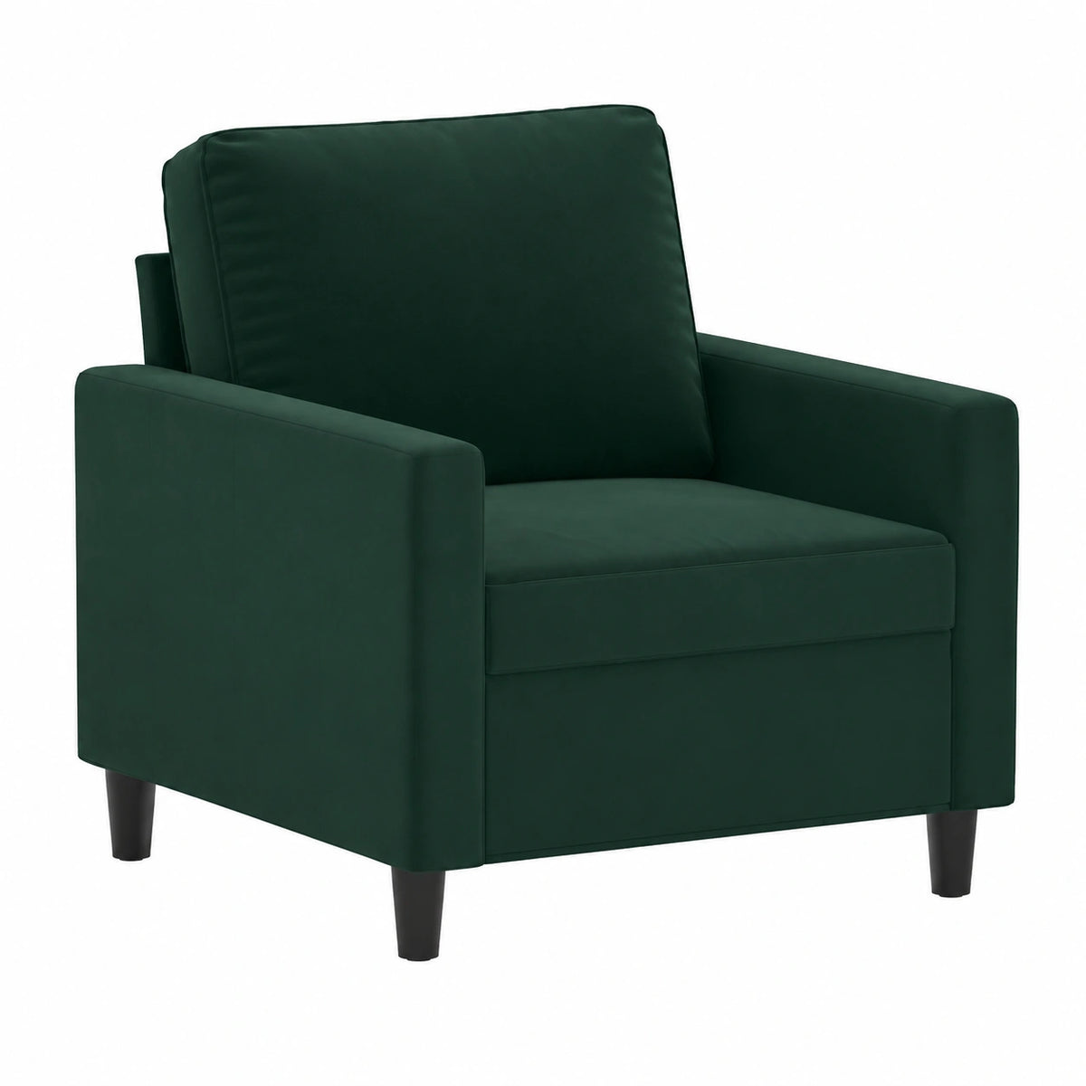 Sedia in Velluto Verde Scuro, 60 cm, Design Moderno con Struttura in Metallo e Imbottitura Confortevole
