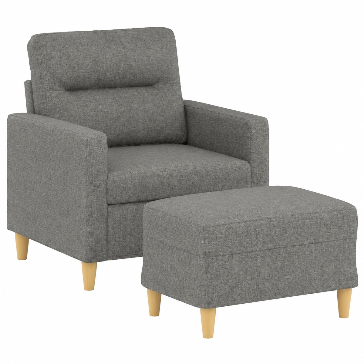 Poltrona Relax Moderna Grigio Scuro con Poggiapiedi, Tessuto Comodo per Soggiorno e Camera