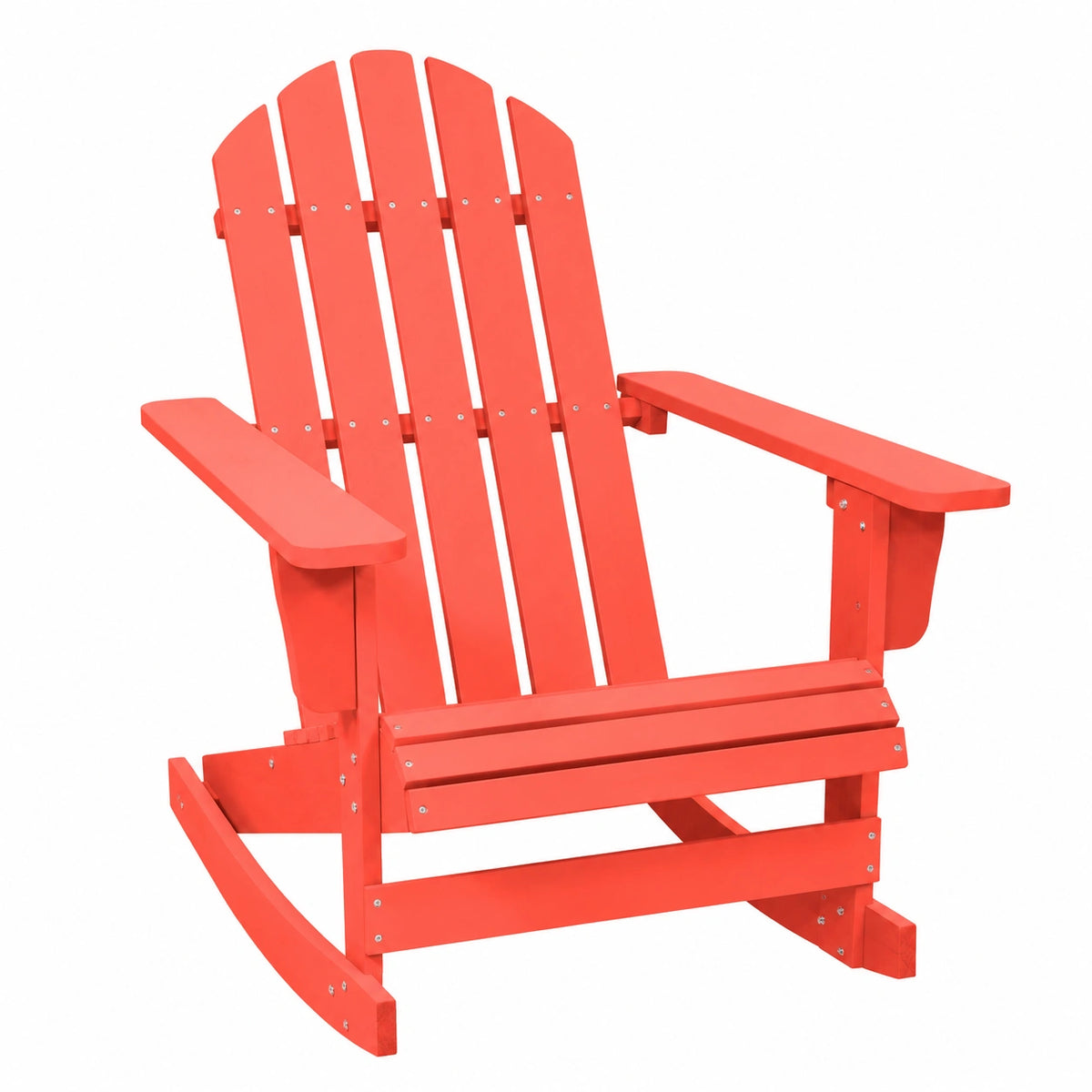 Sedia a dondolo Adirondack in abete rosso massello per interni