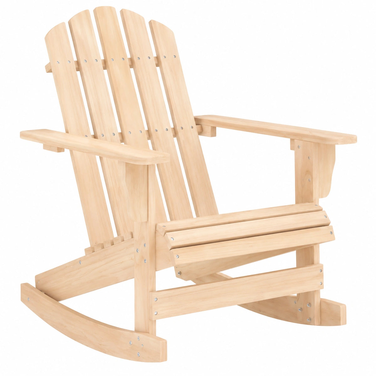 Sedia a dondolo Adirondack in legno di abete per giardino e terrazza