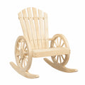 Set di 2 Sedie a Dondolo Adirondack in Legno Massello per Esterni