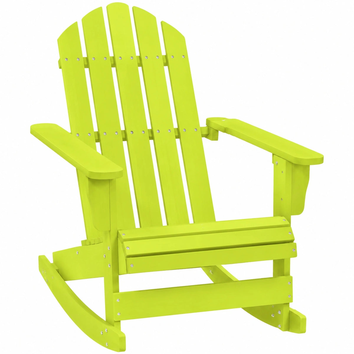 Sedia a Dondolo Adirondack in Legno di Abete, Resistente, Portata 110 kg