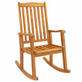 Sedia a Dondolo in Acacia per Giardino, Legno Massello, 13.5kg